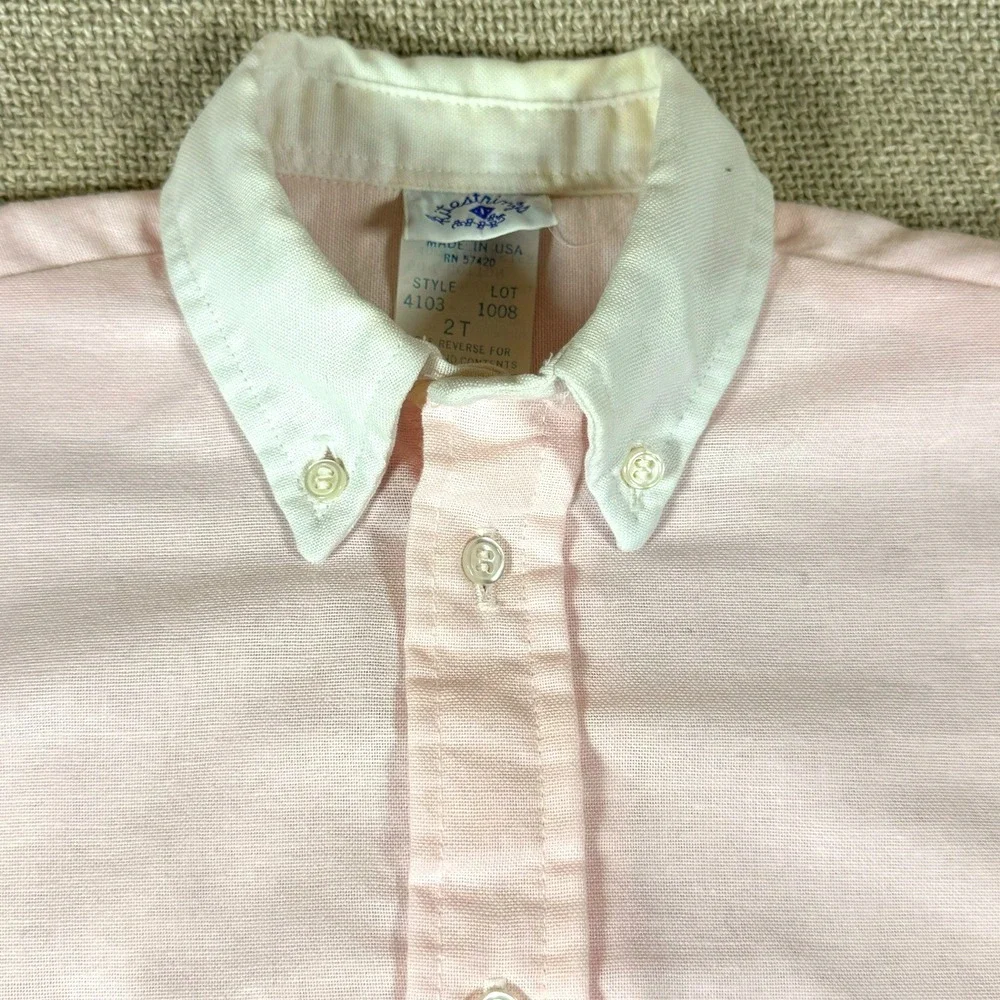 Vintage Kitestrings Baby 2pc Set‎ Plaid Sweater Vest Button Down Shirt Preppy